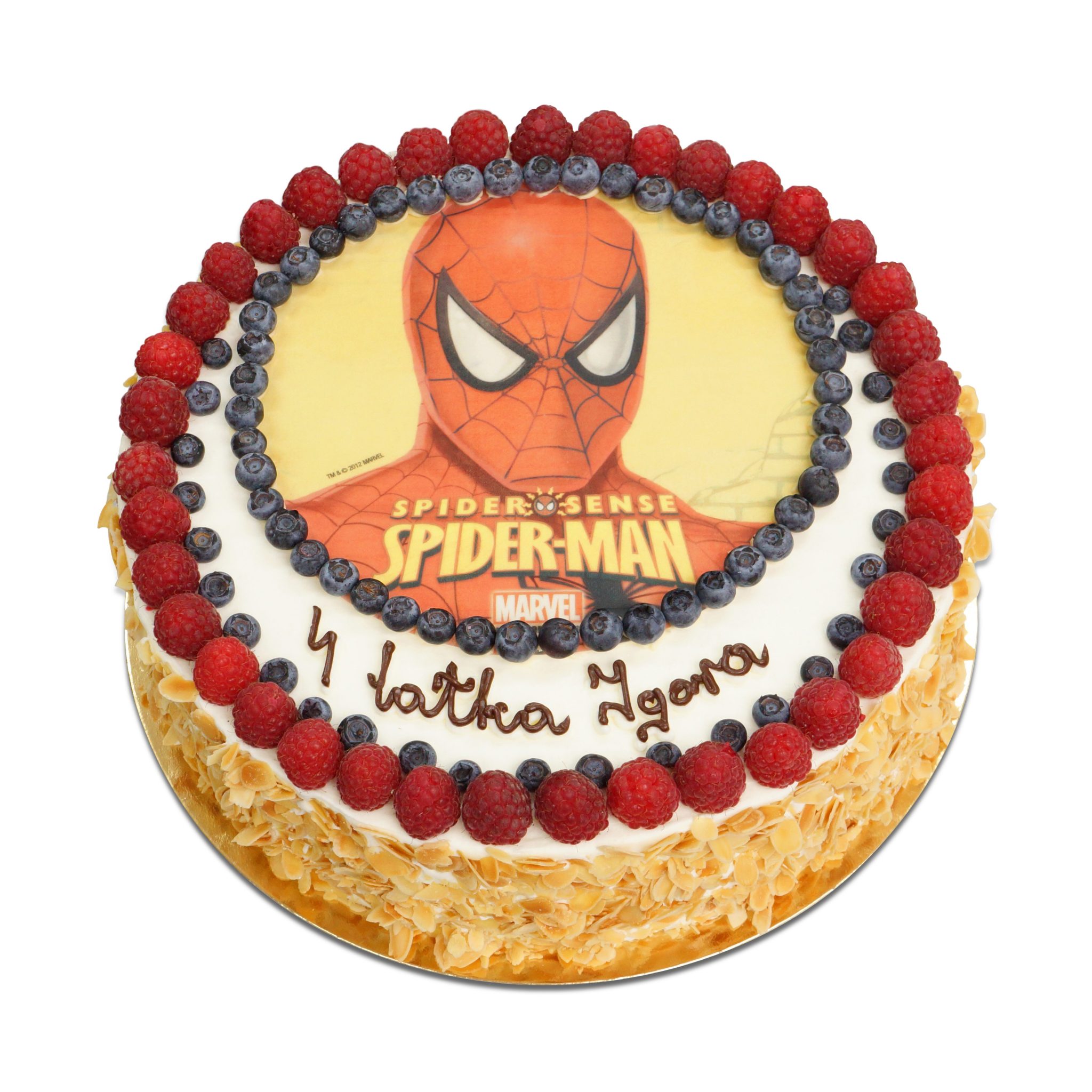 tort z obrazkiem spider-mana