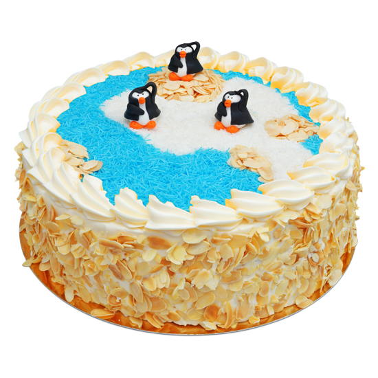 Tort z pingwinami