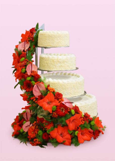 tort weselny, tort na wesele, 4 piętrowy tort