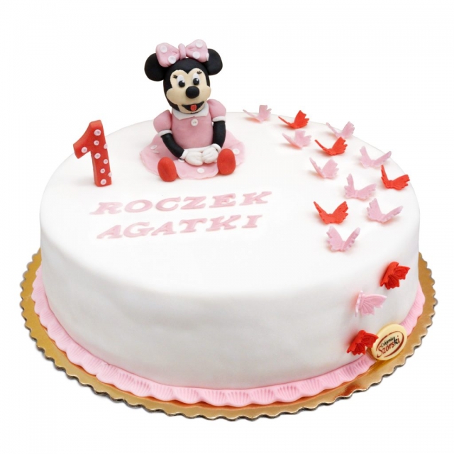 Tort z figurką myszki Minnie