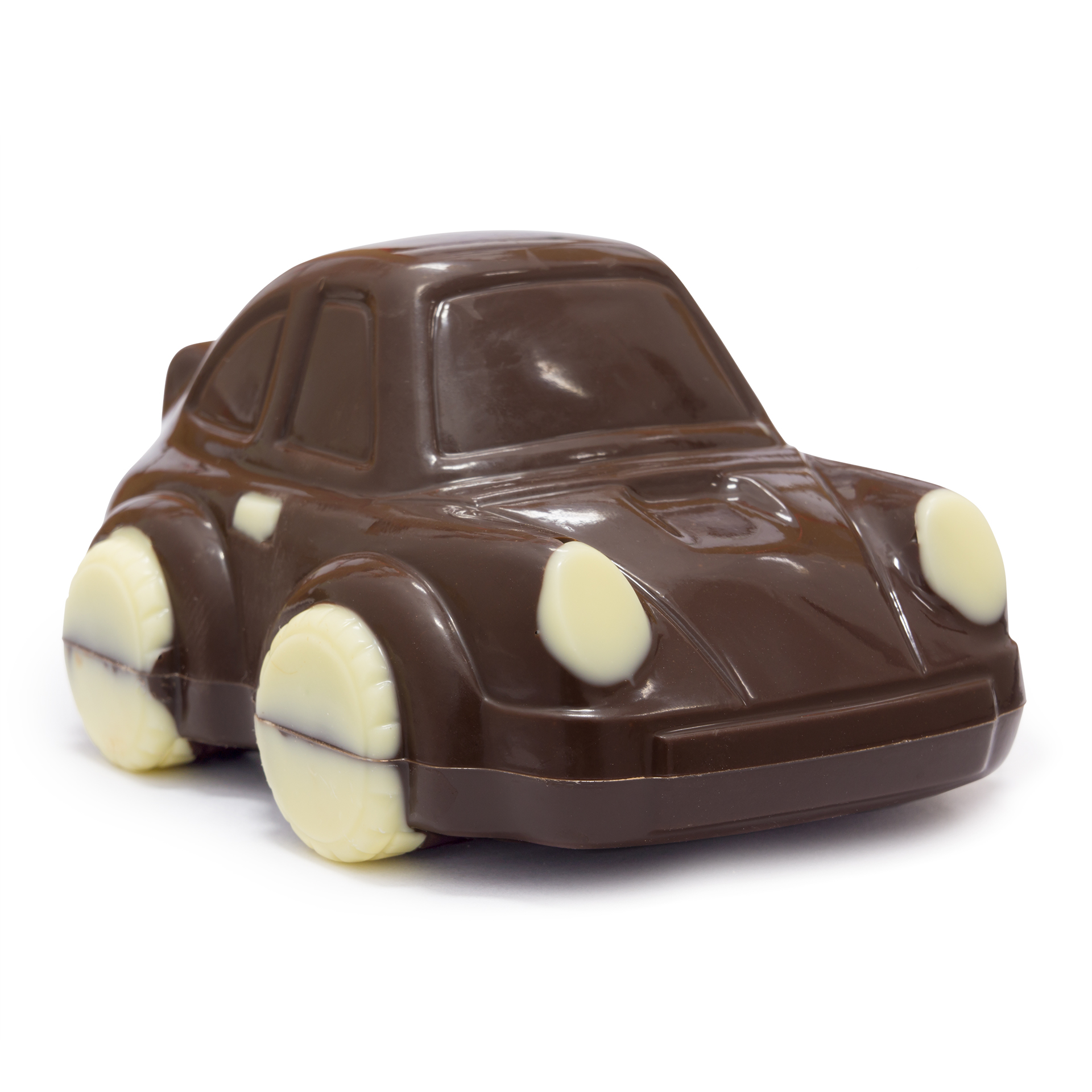 autko z czekolady deserowej